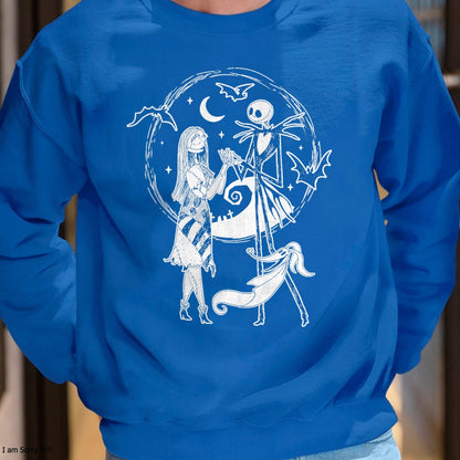 Christmas Shirts for Family, Funny christmas shirts, Christmas Unisex T-Shirt/Hoodie/Sweatshirt HLT00 - Nightmare Before Christmas - Jack Sally Zero T-Shirt