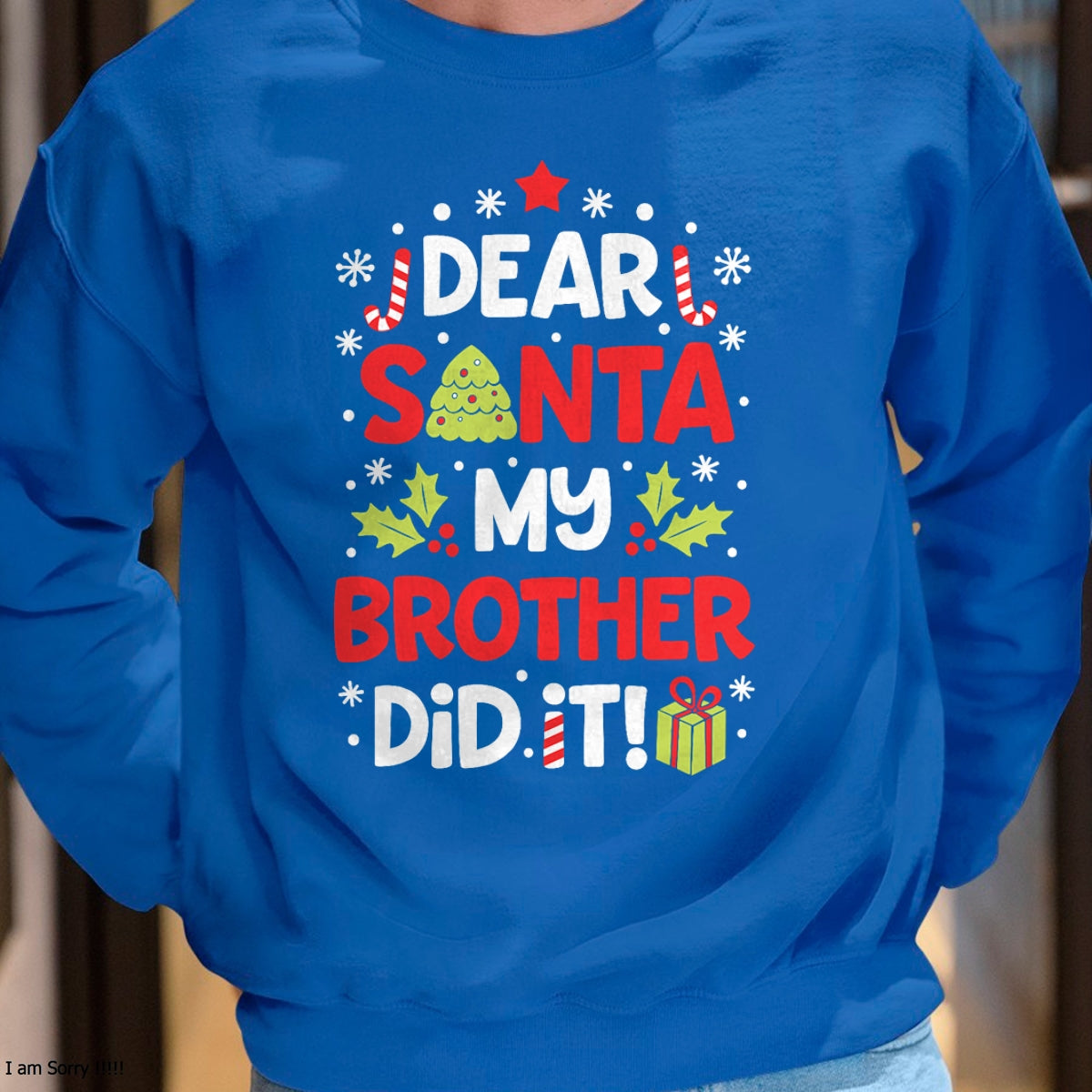 Dear Santa My Brother Did It Funny Christmas Girls Kids Boys Short Sleeve T-Shirt - Christmas Unisex T-Shirt/Hoodie/Sweatshirt - NINA00