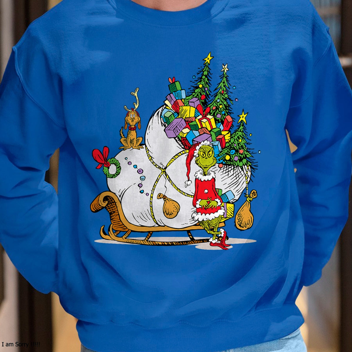 Dr. Seuss Grinch Sleigh T-Shirt - Christmas Unisex T-Shirt/Hoodie/Sweatshirt - NINA00