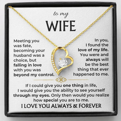 TO MY WIFE - GIFT FROM HUSBAND- Forever Love Necklace