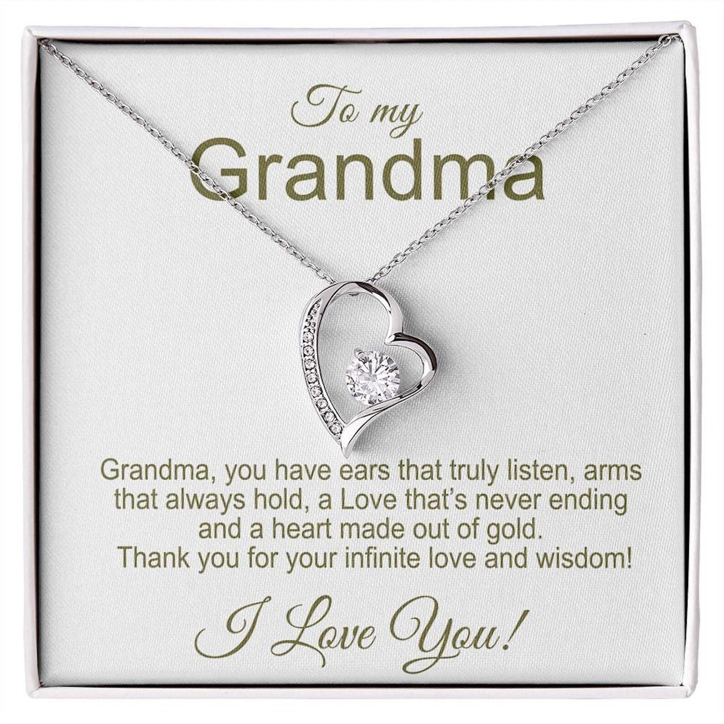 TO MY GRANDMA - GIFT FROM GRANDCHILD - Forever Love Necklace