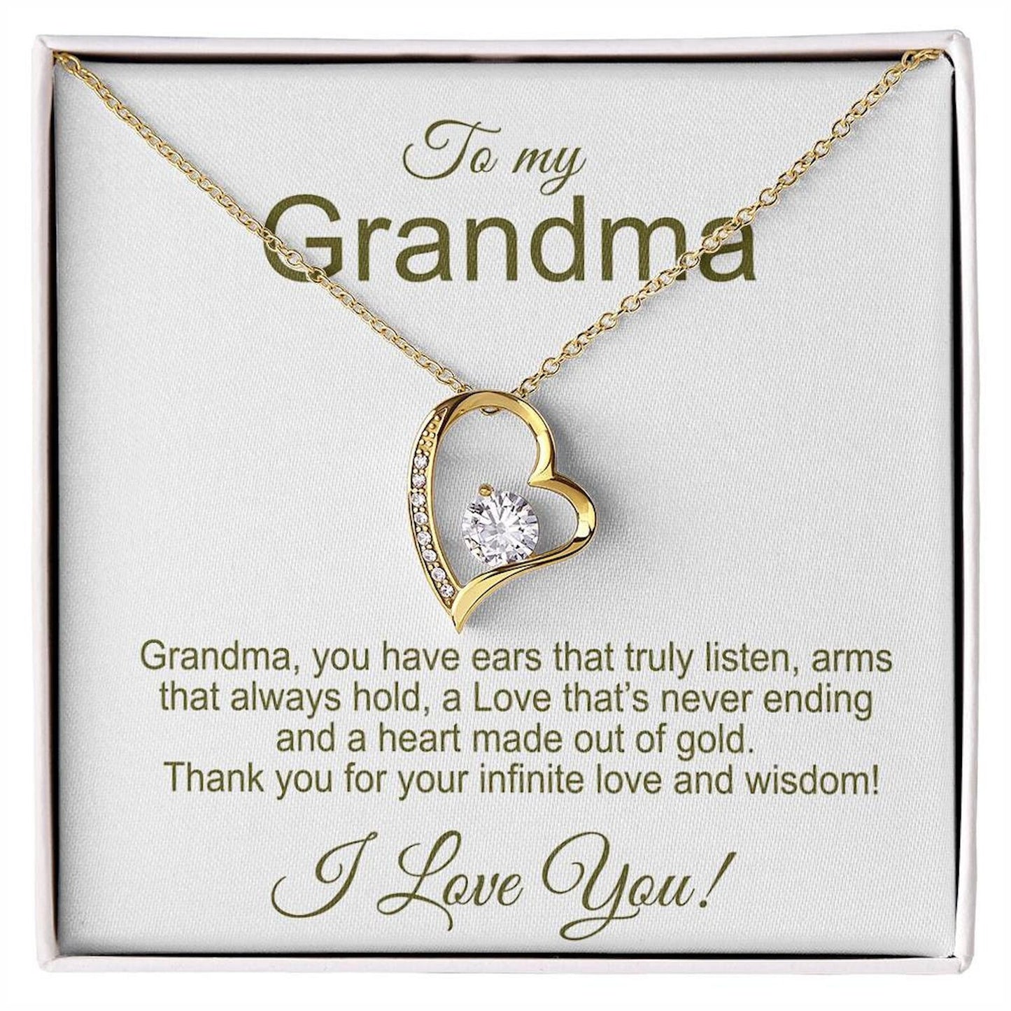TO MY GRANDMA - GIFT FROM GRANDCHILD - Forever Love Necklace