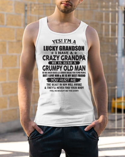 LUCKY GRANDSON OF CRAZY GRANDPA -  PERFECT GIFT FROM GRANDPA - NINA00 (SKU12-145-00)