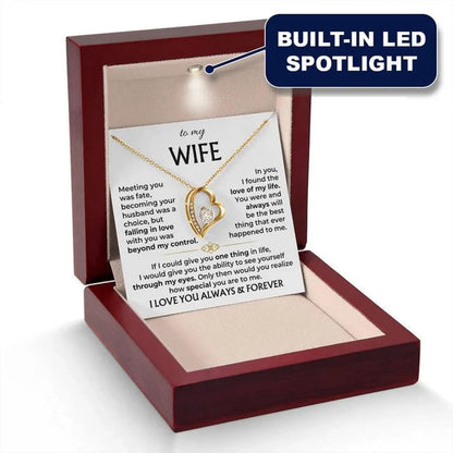 TO MY WIFE - GIFT FROM HUSBAND- Forever Love Necklace