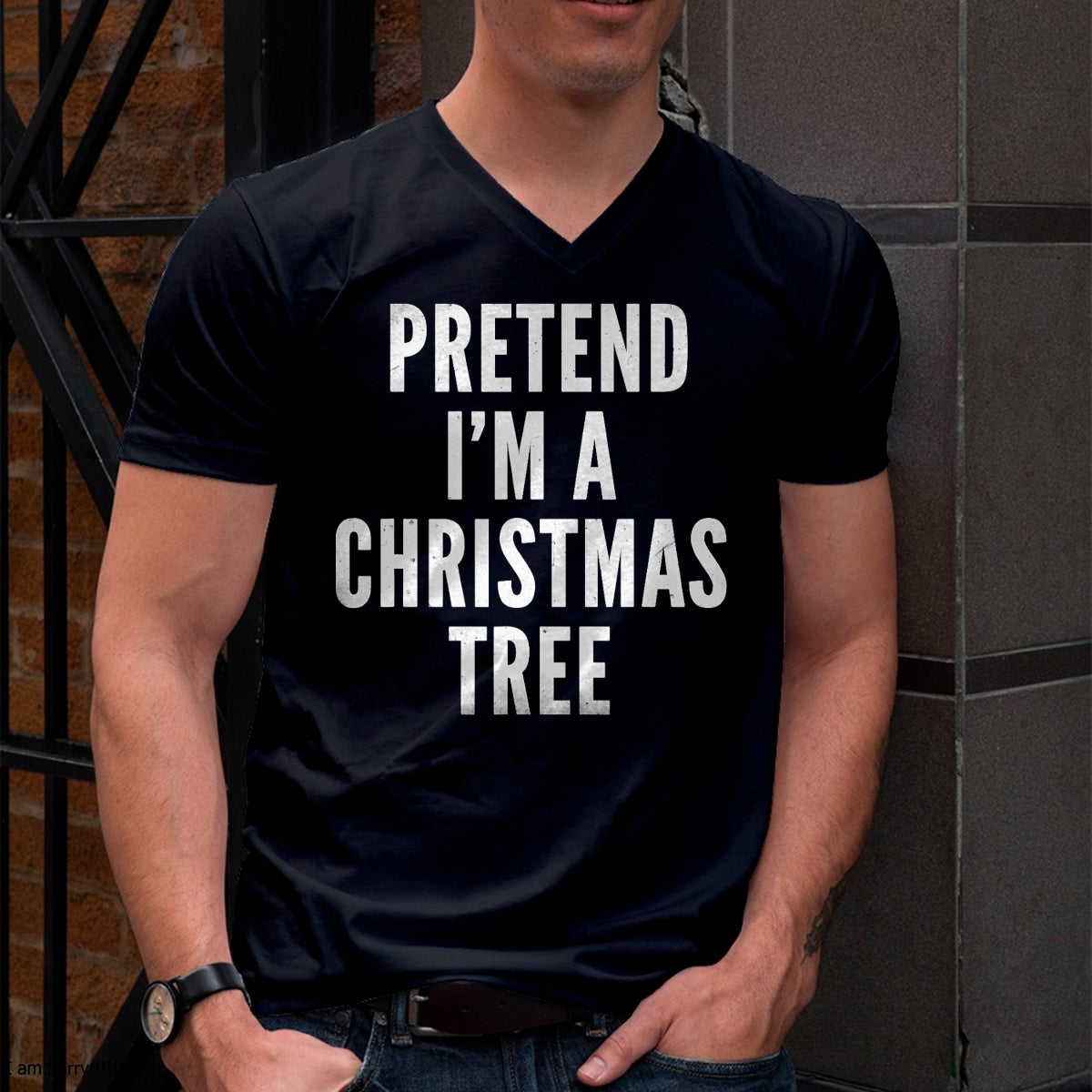 Funny Pretend Im A Christmas Tree Adult Christmas Costume T-Shirt - Christmas Unisex T-Shirt/Hoodie/Sweatshirt - NINA00