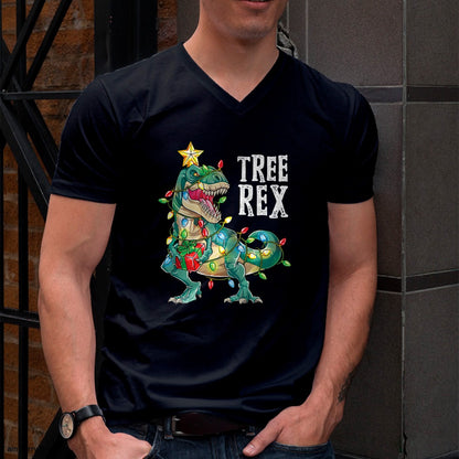 Most Wonderful Christmas Co Dinosaur Christmas Tree Rex Pajamas Men Boys Xmas Lights T-Shirt - Christmas Unisex T-Shirt/Hoodie/Sweatshirt - NINA00