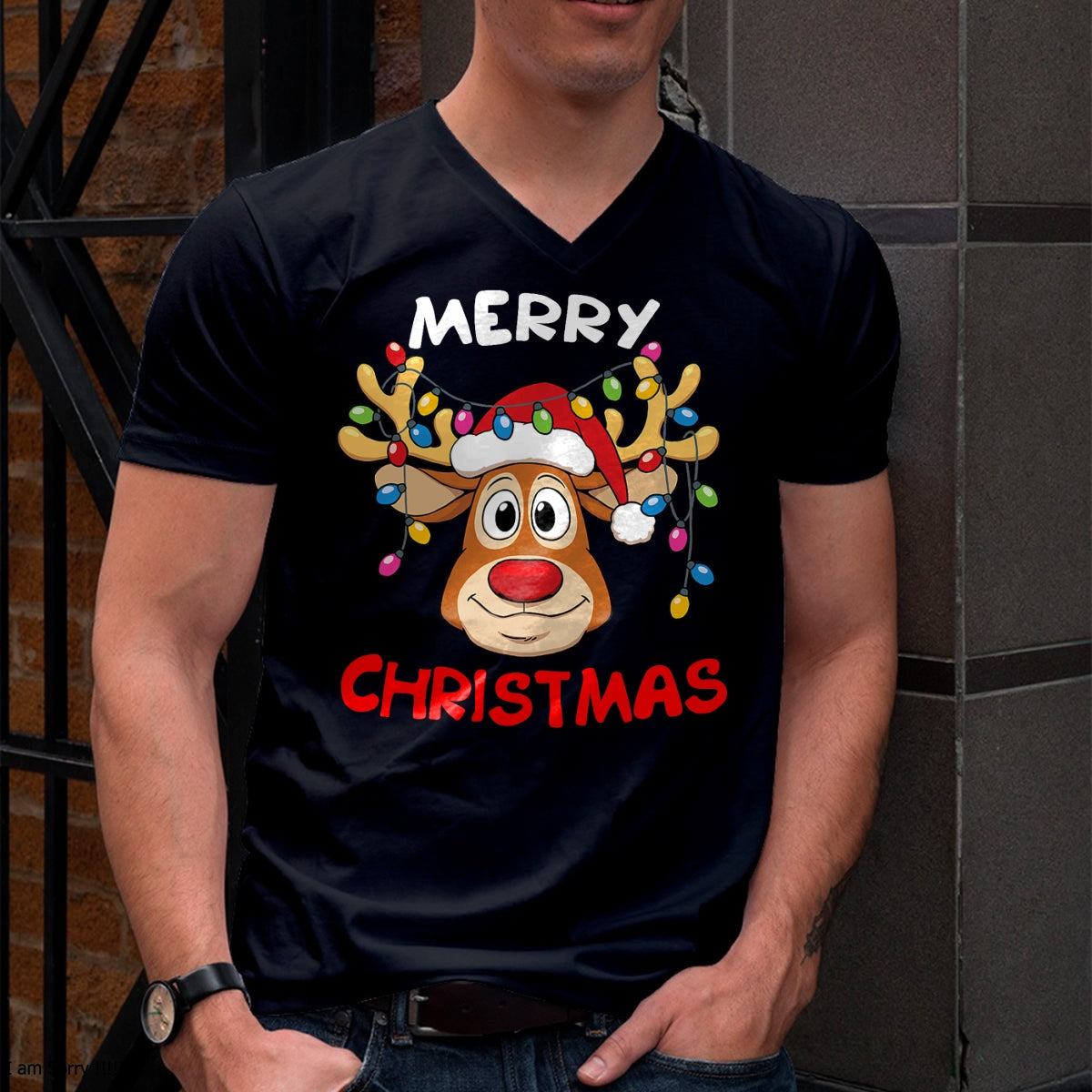 Merry Christmas Reindeer Xmas Family Men Women T-Shirt - Christmas Unisex T-Shirt/Hoodie/Sweatshirt - NINA00