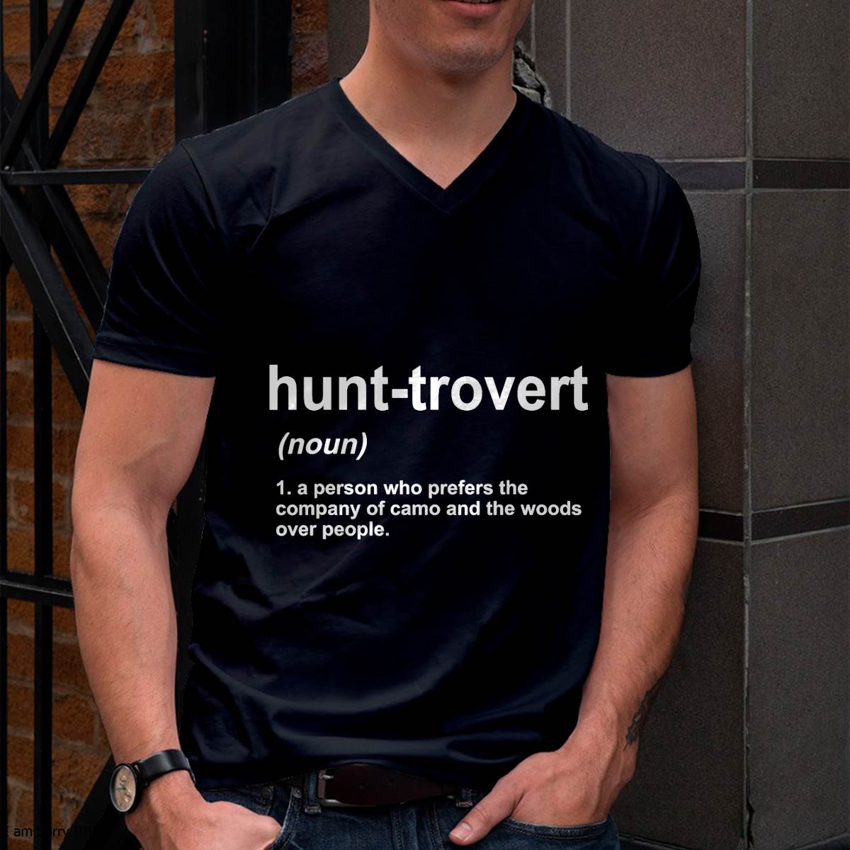 Funny Hunting Shirts for Hunters Men, Hunt-trovert Hunting T-Shirt