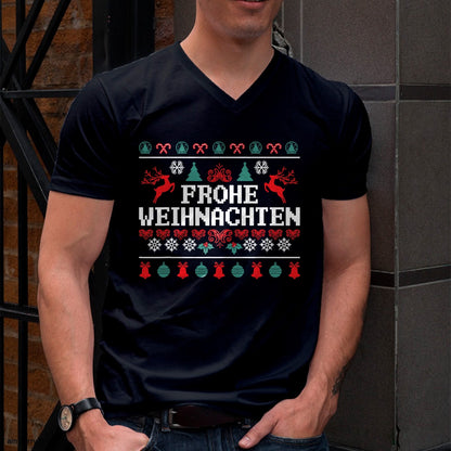 Christmas Shirts for Family, Funny christmas shirts, Christmas Unisex T-Shirt/Hoodie/Sweatshirt HLT00 - Frohe Weihnachten German Merry Christmas Holidays Germany T-Shirt