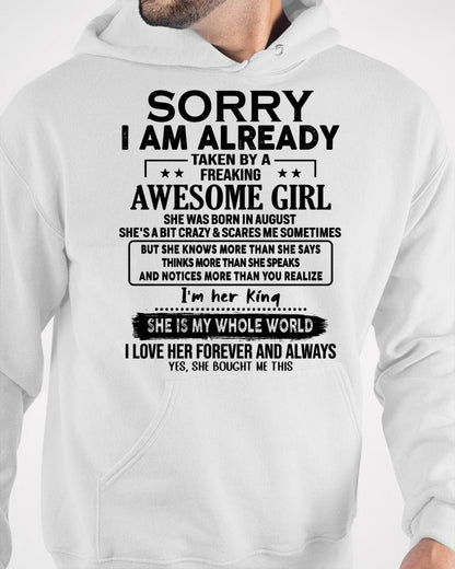 August - Awesome Girl born in August - Special gift for your boyfriend - From Wife NINA08 (SKU.AT16)