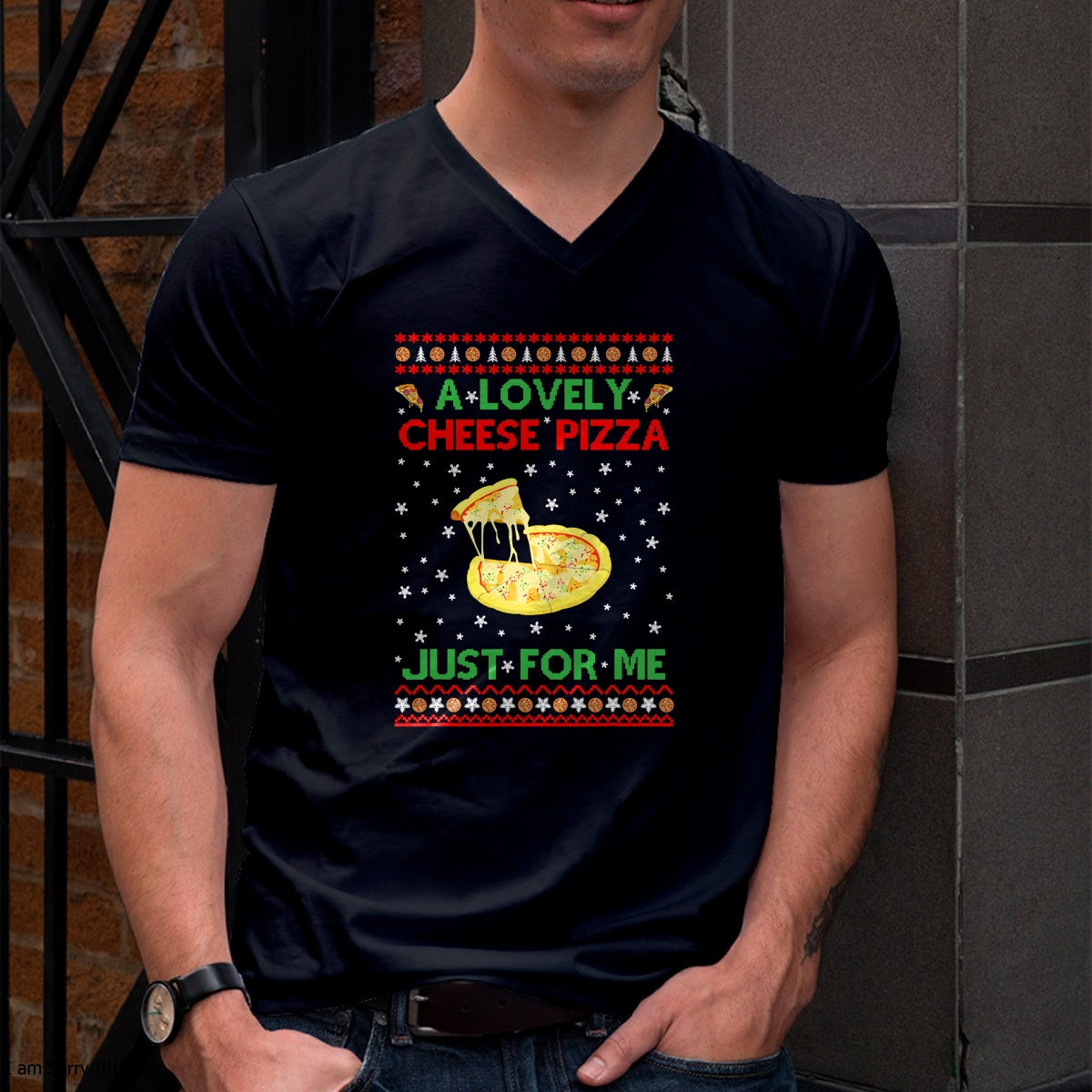 A Lovely Cheese Pizza Shirt Alone Funny Kevin X-Mas Home T-Shirt - Christmas Unisex T-Shirt/Hoodie/Sweatshirt - NINA00