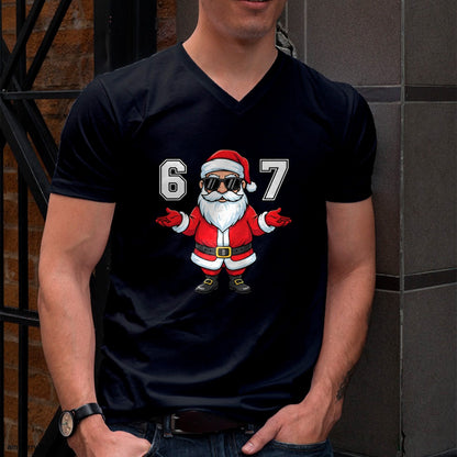 67 Meme Six Seven 6 7 Funny Santa Matching Xmas 67 Christmas T-Shirt - Christmas Unisex T-Shirt/Hoodie/Sweatshirt - NINA00