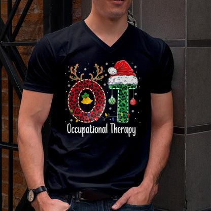 Occupational Therapy Christmas santa hat OT Therapist T-Shirt - Christmas Unisex T-Shirt/Hoodie/Sweatshirt - NINA00