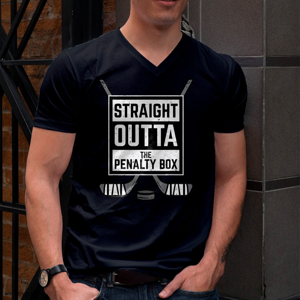Christmas Shirts for Family, Funny christmas shirts, Christmas Unisex T-Shirt/Hoodie/Sweatshirt HLT00 - Ice Hockey Straight Outta Penalty Box Funny Men Boys Kids T-Shirt