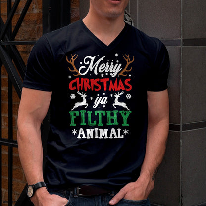 Merry Christmas Animal Filthy Ya Xmas Pajama T-Shirt - Christmas Unisex T-Shirt/Hoodie/Sweatshirt - NINA00