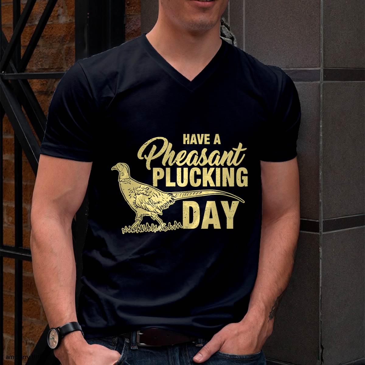 Funny Pheasant Hunting Plucking T Shirt Gift T-Shirt