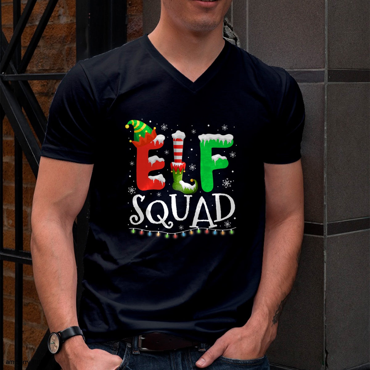 Elf Family Christmas Matching Pajamas Xmas Elf Squad T-Shirt - Christmas Unisex T-Shirt/Hoodie/Sweatshirt - NINA00