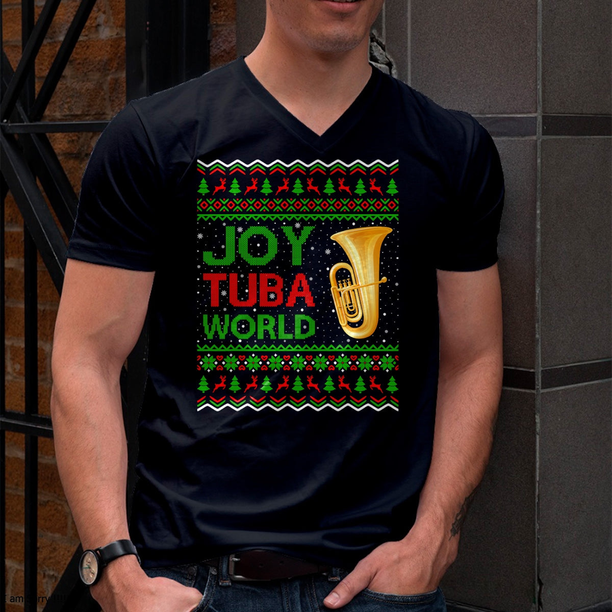 Joy Tuba World Music Lover Xmas Gift Ugly Tuba Christmas T-Shirt - Christmas Unisex T-Shirt/Hoodie/Sweatshirt - NINA00