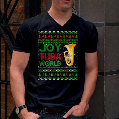 Joy Tuba World Music Lover Xmas Gift Ugly Tuba Christmas T-Shirt - Christmas Unisex T-Shirt/Hoodie/Sweatshirt - NINA00