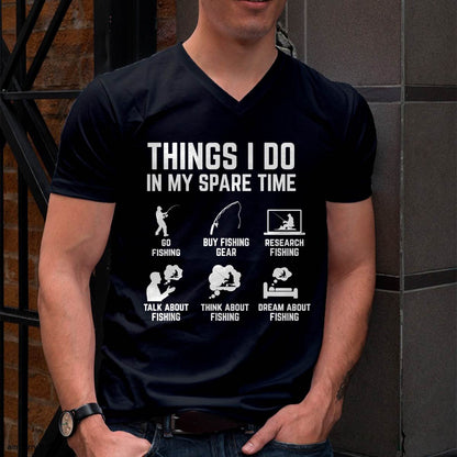 Things I Do in My Spare Time Funny Fishing T-Shirt
