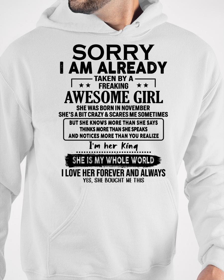 November - Awesome Girl born in November - Special gift for your boyfriend - From Wife NINA11 (SKU.AT16)