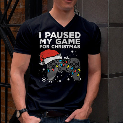 Paused My Game Christmas Gamer Xmas Men Boys Kids Youth Teen T-Shirt - Christmas Unisex T-Shirt/Hoodie/Sweatshirt - NINA00
