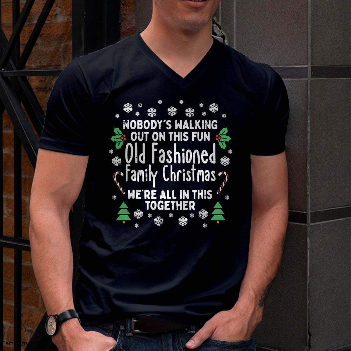 Old Fashioned Family Christmas Ugly Xmas Men Women Kids T-Shirt - Christmas Unisex T-Shirt/Hoodie/Sweatshirt - NINA00