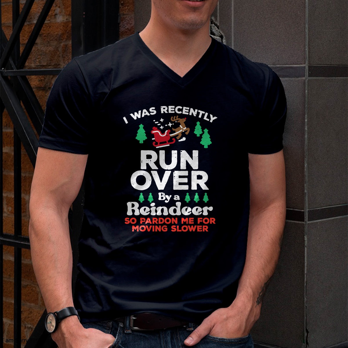 Christmas Runover By Reindeer Funny Xmas Women Men Kids T-Shirt - Christmas Unisex T-Shirt/Hoodie/Sweatshirt - NINA00
