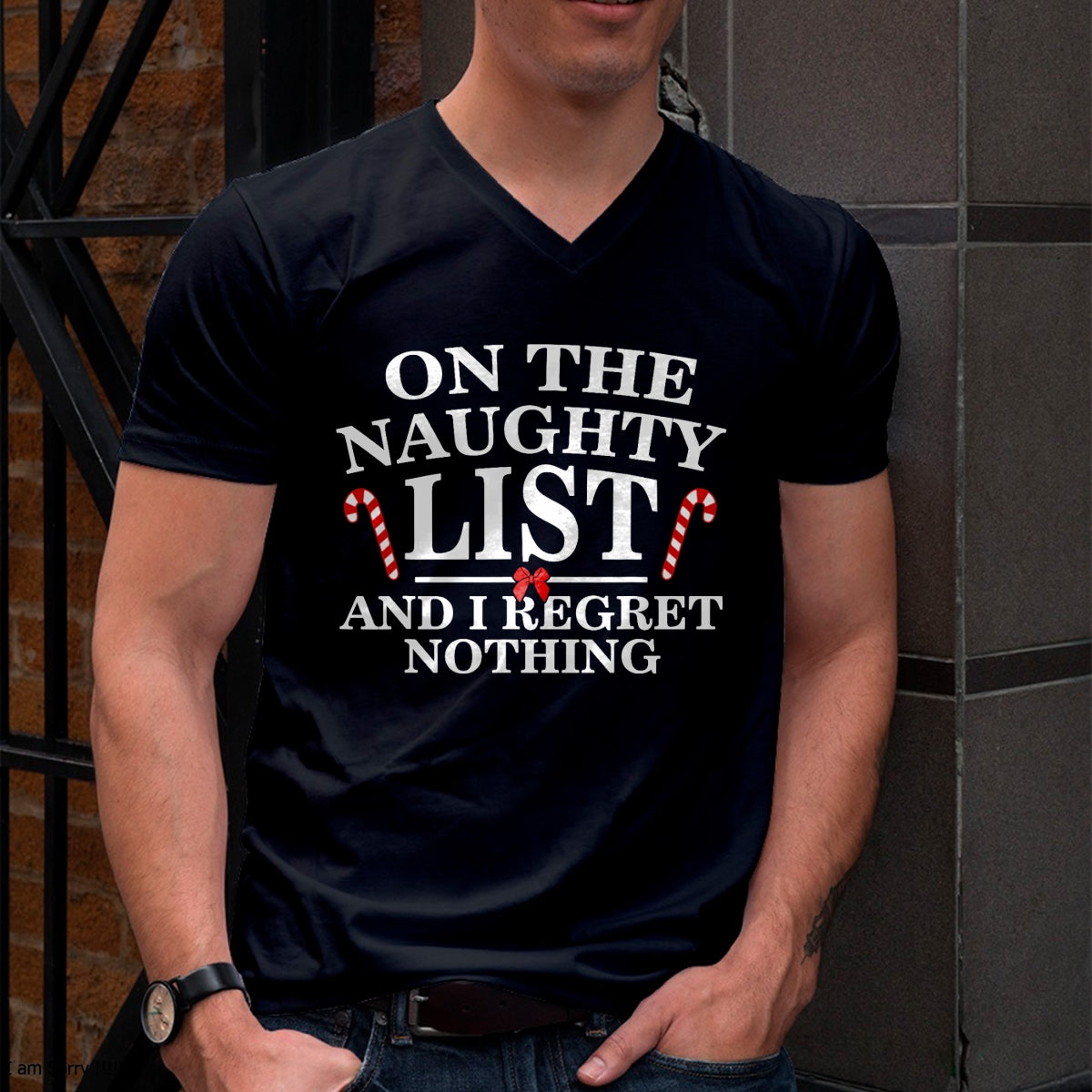 Christmas Shirts for Family, Funny christmas shirts, Christmas Unisex T-Shirt/Hoodie/Sweatshirt HLT00 - On The Naughty List And I Regret Nothing Funny Xmas Shirt T-Shirt