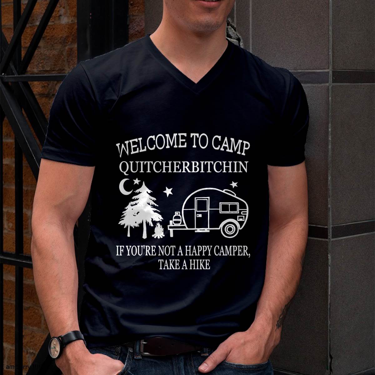 Welcome to Camp Quitcherbitchin Funny Camping T-Shirt