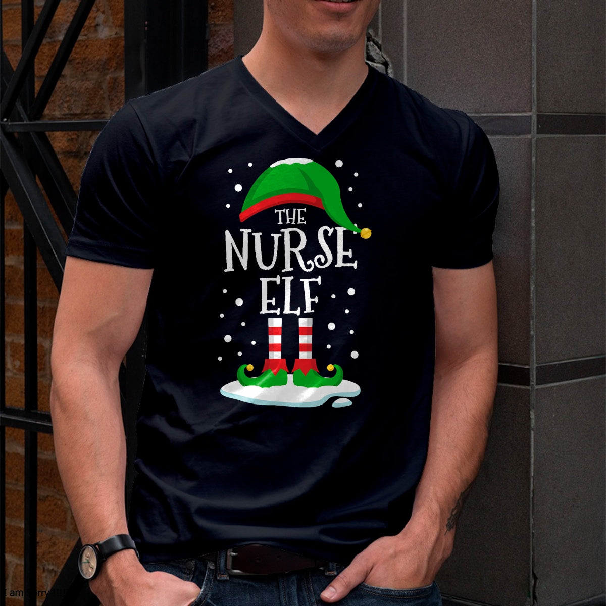 Christmas Shirts for Family, Funny christmas shirts, Christmas Unisex T-Shirt/Hoodie/Sweatshirt HLT00 - The Nurse Elf Christmas Family Matching Xmas Group Funny T-Shirt
