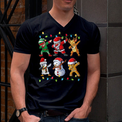 Dabbing Santa Elf Friends Christmas Boys Girls Men Xmas Dab T-Shirt - Christmas Unisex T-Shirt/Hoodie/Sweatshirt - NINA00