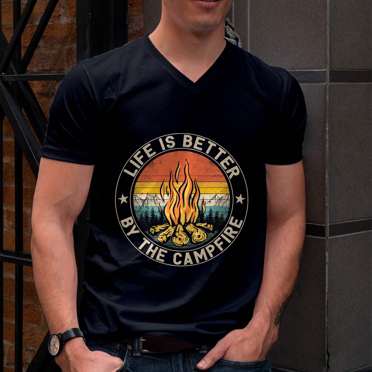 Life is Better by The Campfire Camping Campfire T-Shirt