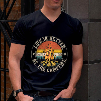 Life is Better by The Campfire Camping Campfire T-Shirt
