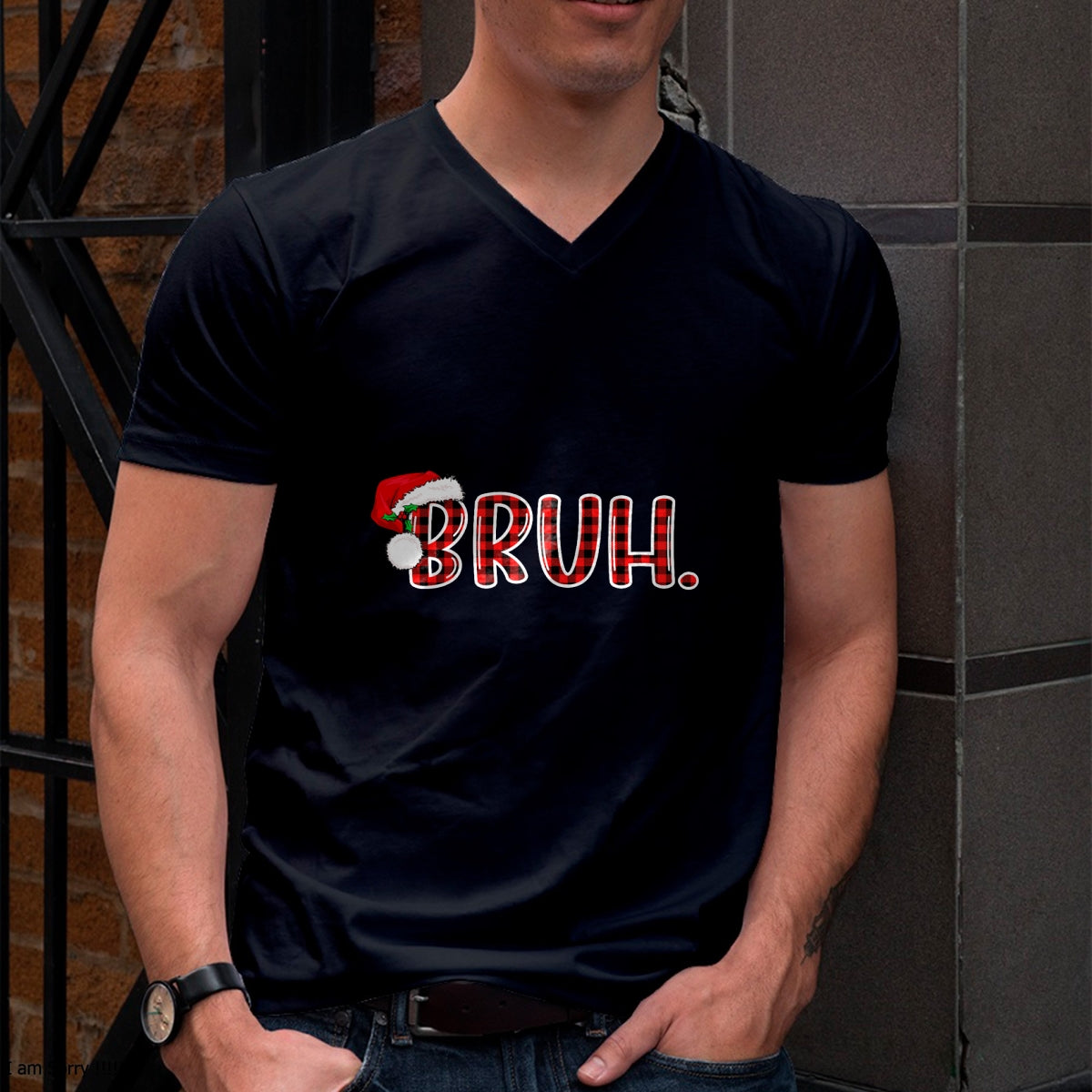 Bruh Funny Christmas Plaid Teens Boys Kids Xmas Pajamas T-Shirt - Christmas Unisex T-Shirt/Hoodie/Sweatshirt - NINA00