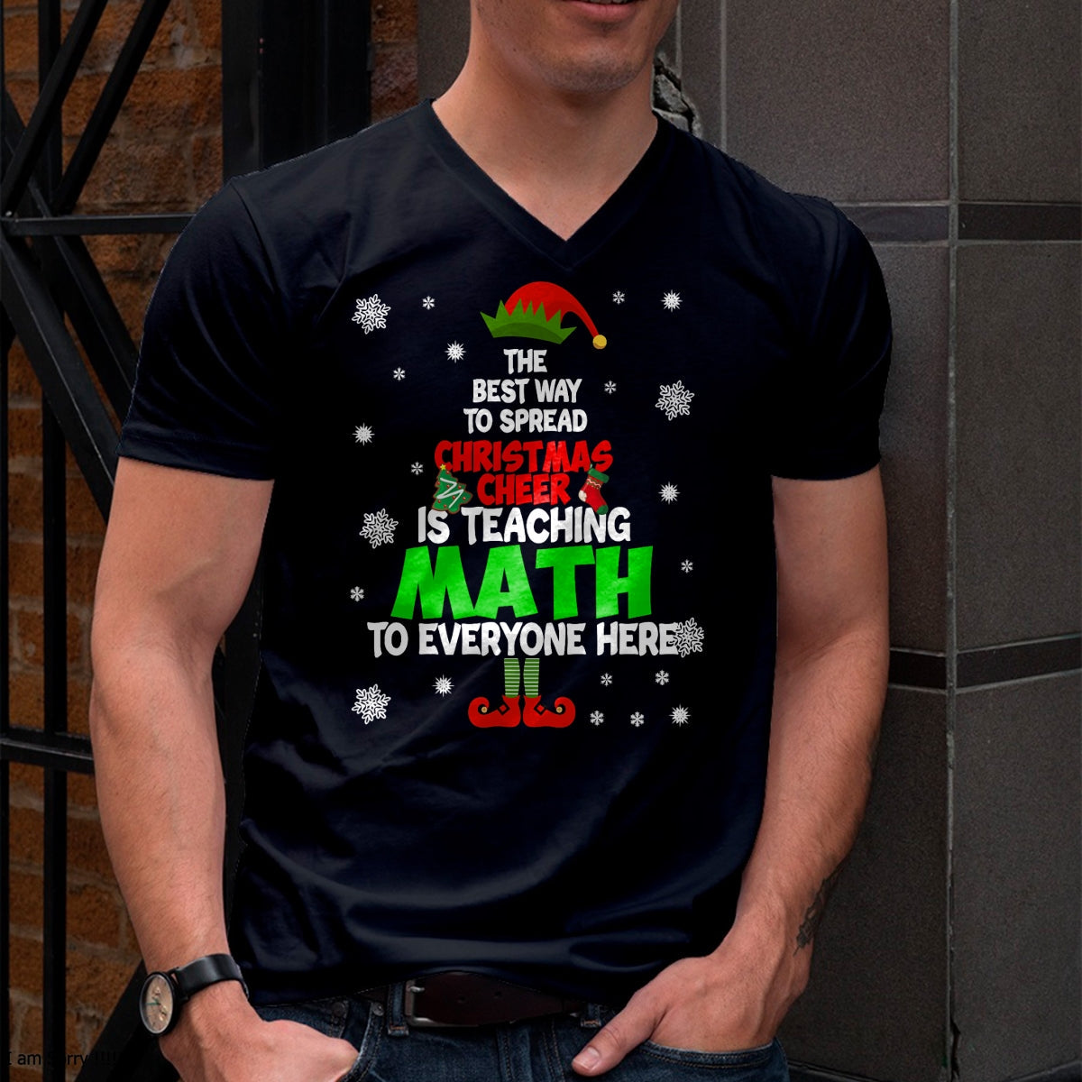 Christmas Shirts for Family, Funny christmas shirts, Christmas Unisex T-Shirt/Hoodie/Sweatshirt HLT00 - The Best Way to Spread Christmas Cheer Is Teaching Math T-Shirt
