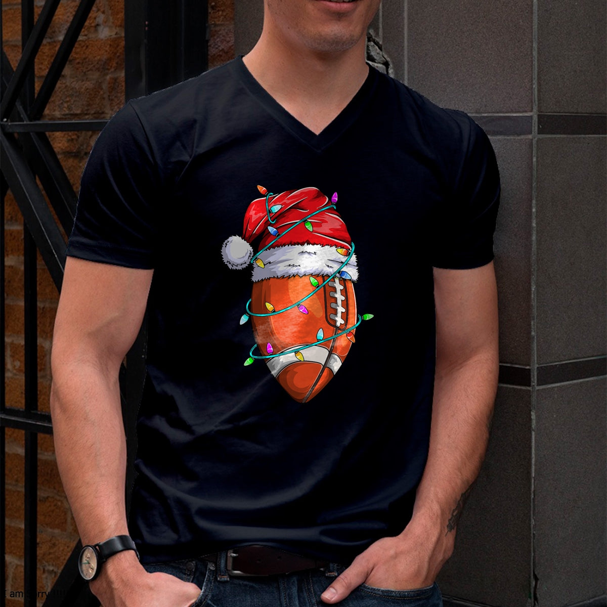 Santa Sports Design For Men Boys Christmas Football Player T-Shirt - Christmas Unisex T-Shirt/Hoodie/Sweatshirt - NINA00