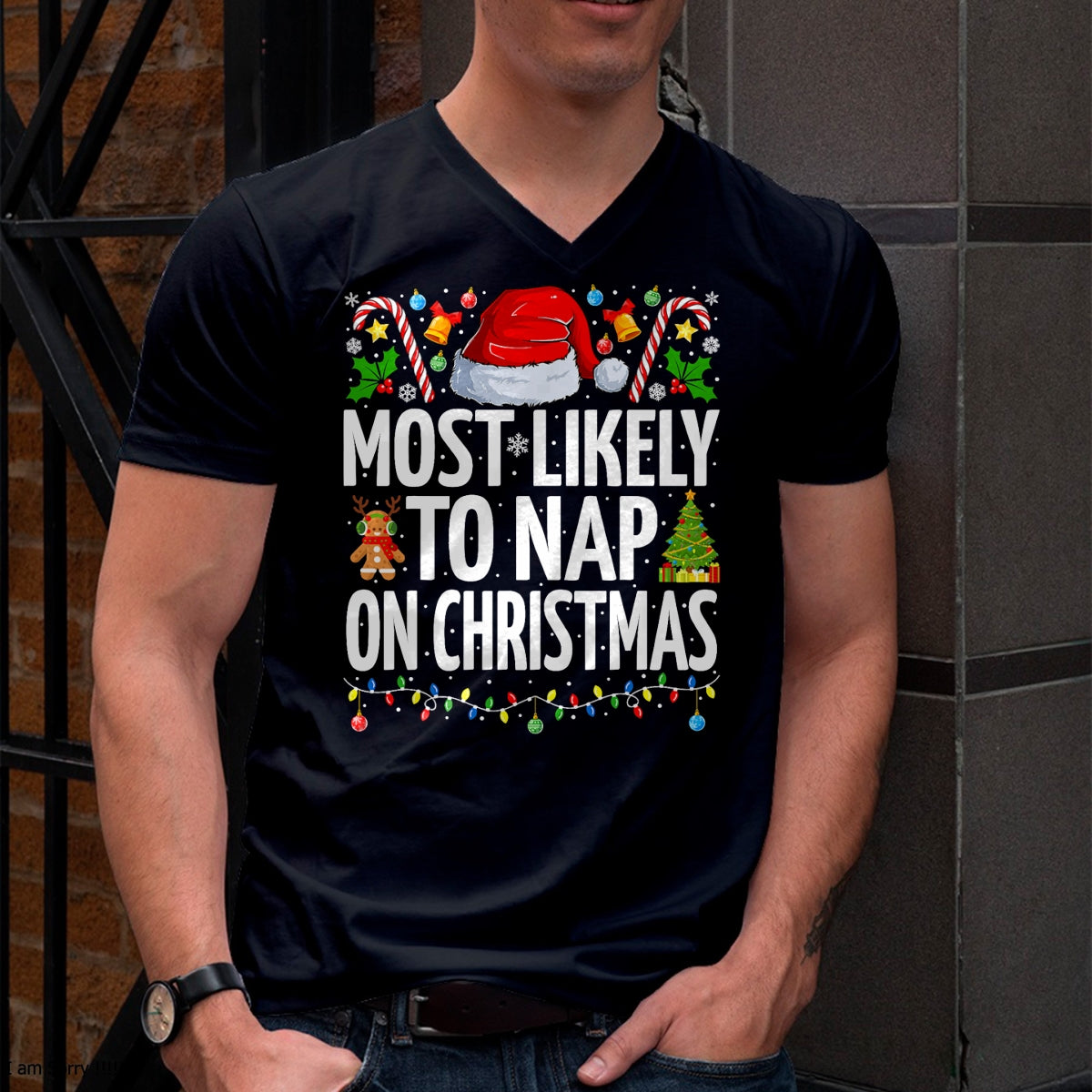 Most Likely To Nap On Christmas Funny Family Christmas T-Shirt - Christmas Unisex T-Shirt/Hoodie/Sweatshirt - NINA00