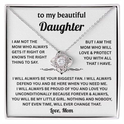 TO MY DAUGHTER FROM MOM - Love Knot Necklace