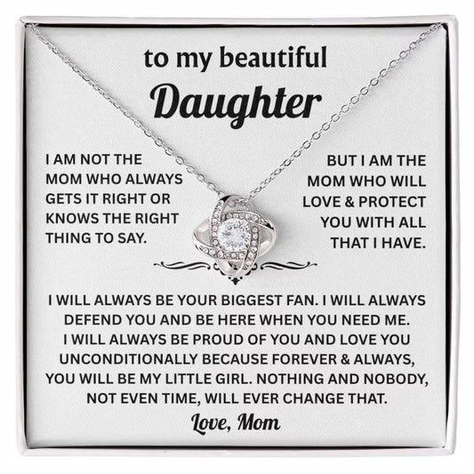 TO MY DAUGHTER FROM MOM - Love Knot Necklace