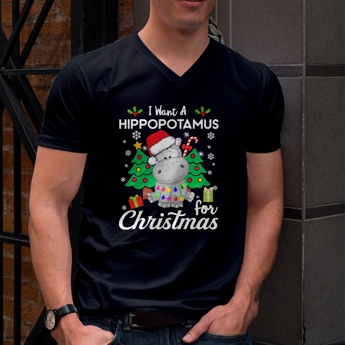I Want A Hippopotamus For Christmas Cute Gift Xmas Costume T-Shirt - Christmas Unisex T-Shirt/Hoodie/Sweatshirt - NINA00