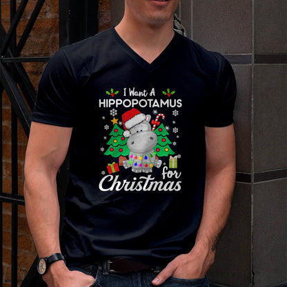 I Want A Hippopotamus For Christmas Cute Gift Xmas Costume T-Shirt - Christmas Unisex T-Shirt/Hoodie/Sweatshirt - NINA00