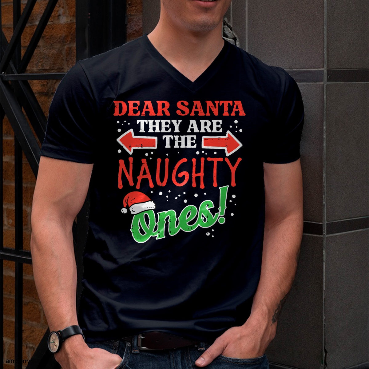 Dear Santa They Naughty Ones Christmas Xmas Men Women Kids T-Shirt - Christmas Unisex T-Shirt/Hoodie/Sweatshirt - NINA00