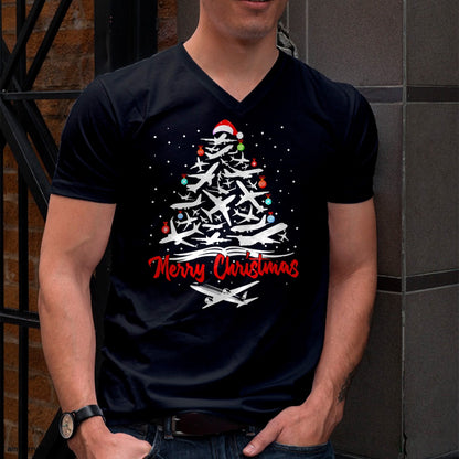 Christmas Shirts for Family, Funny christmas shirts, Christmas Unisex T-Shirt/Hoodie/Sweatshirt HLT00 - Airplane Christmas Tree tshirts T-Shirt