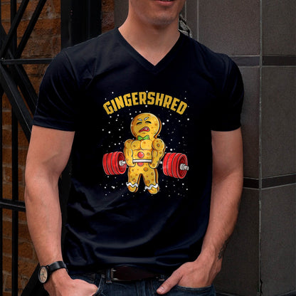 Gingershred Funny Gingerbread Man Gym Bodybuilding Christmas T-Shirt - Christmas Unisex T-Shirt/Hoodie/Sweatshirt - NINA00