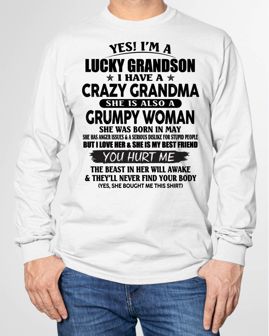 MAY - LUCKY GRANDSON OF CRAZY GRANDMA -  PERFECT GIFT FROM GRANDMA - NINA05 (SKU12-113-05)