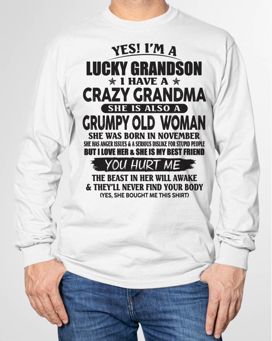 NOVEMBER - LUCKY GRANDSON OF CRAZY GRANDMA -  FROM GRANDMA - NINA11 (SKU10-173-11)