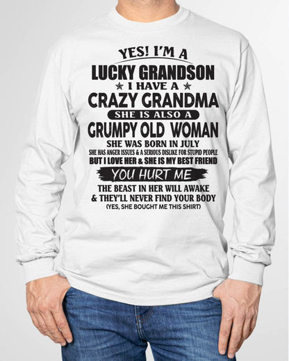 JULY - LUCKY GRANDSON OF CRAZY GRANDMA -  FROM GRANDMA - NINA07 (SKU10-173-07)