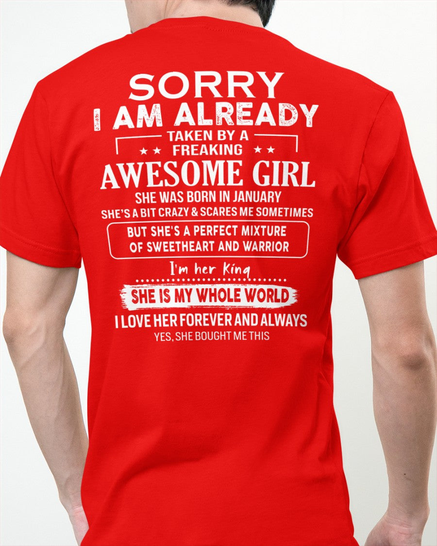 January - Awesome girl - Perfect gift for your boyfriend - (SKU04-86-01) - From Wife NINA01