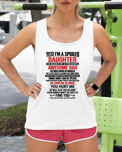 MARCH - HE WILL SLAP YOU SO HARD EVEN GOOGLE WON'T BE ABLE TO FIND YOU - Gift for Daughter From Dad - NINA03 (SKU2610-207-03)